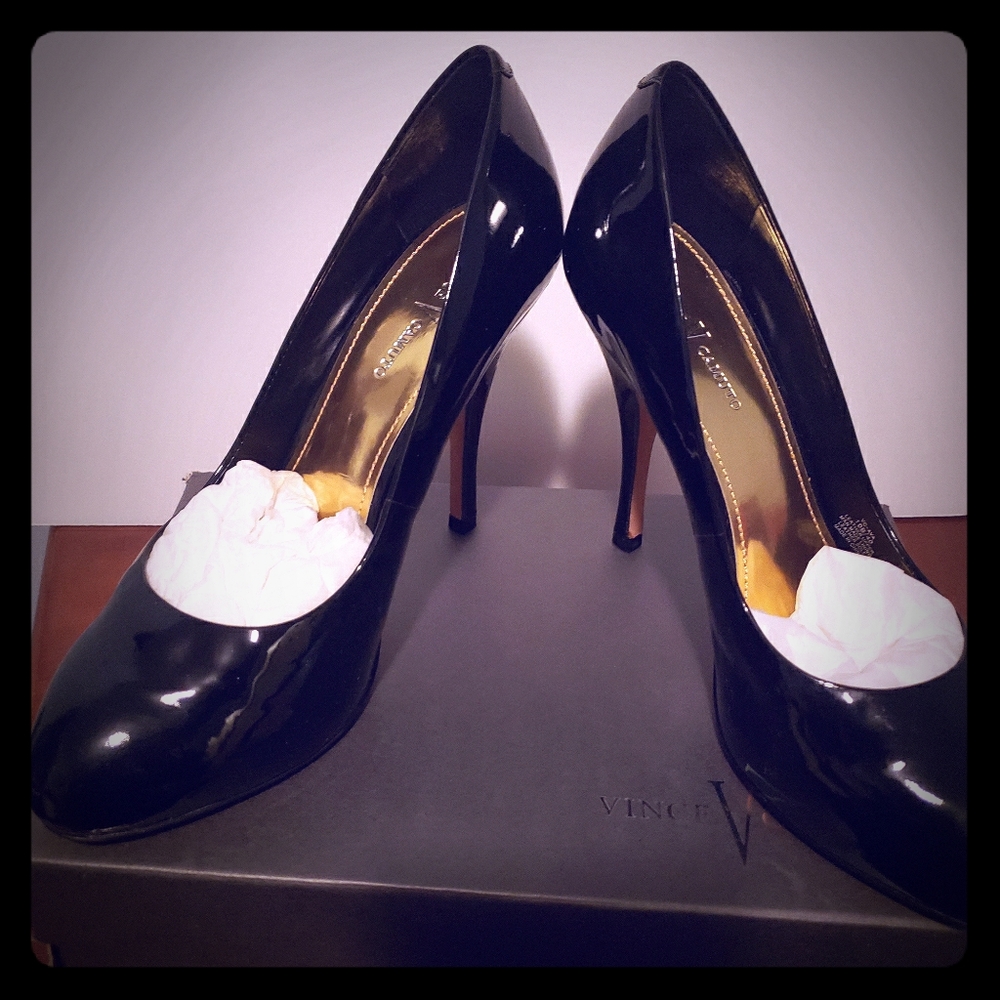 Vince Camuto Black.Patent Leather Pumps
